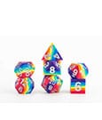 FanRoll Sharp Edge Silicone Dice Set Rainbow (7)