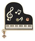 Your Lie in April Brooch Piano 7 cm