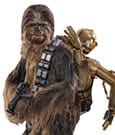 Star Wars Episode V Movie Masterpiece Action Figure 1/6 Chewbacca with Disassembled C-3PO 36 cm