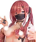 Original Character Statue 1/5 Red-Haired Gyaru-Chan Mask Ver. Illustration by Nanamakura 29 cm