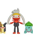 Pokémon Battle Figure Set 3-Pack Morpeko (Full-Belly Mode), Bulbasaur #1, Raboot 5 cm