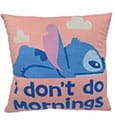Lilo & Stitch Pillow Stitch I don't do mornings 40 cm
