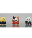 One Piece Mega Cat Project Trading Figure 3-Pack Nyan Piece Nyan! Happy Trio 2024 Limited Ver. 3 cm