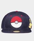 Pokemon Denim Snapback Cap Logo