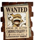 One Piece Coin Bank Luffy Wanted