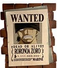 One Piece Coin Bank Zoro Wanted