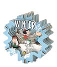 Peanuts Puremind Model Kit Wooden Theater Winter Wonderland