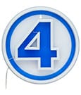 Fantastic Four LED Wall Lamp Light Logo Neon