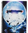 Back to the Future Notebook with 3D-Effect DeLorean
