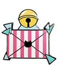 Bee and PuppyCat Bobble Pin Badge Letter 5 cm