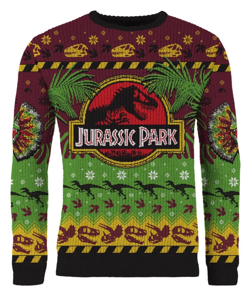 Jurassic Park Christmas Sweater Happy Rexmas Size XXL