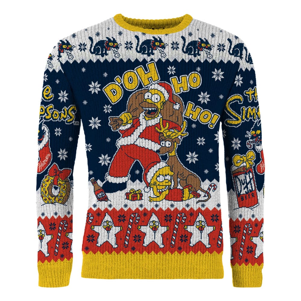 Simpsons Christmas Sweater D'oh Ho Ho! Size S