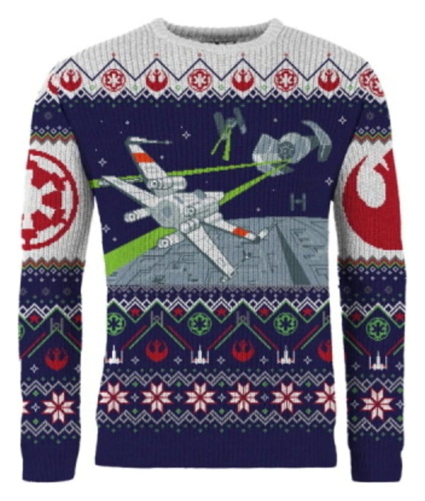 Star Wars Christmas Sweater X-Wing vs. TIE Fighter Size L