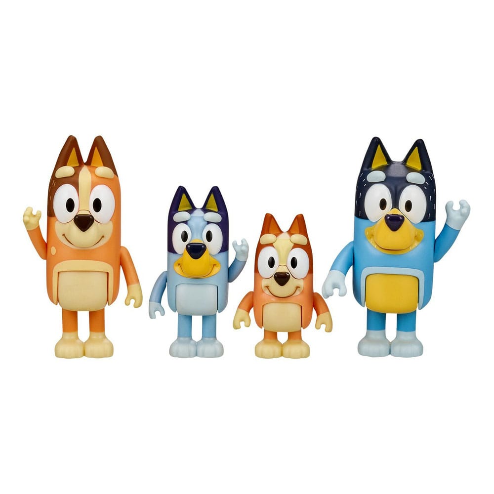 Blaue Actionfiguren im 4er-Pack