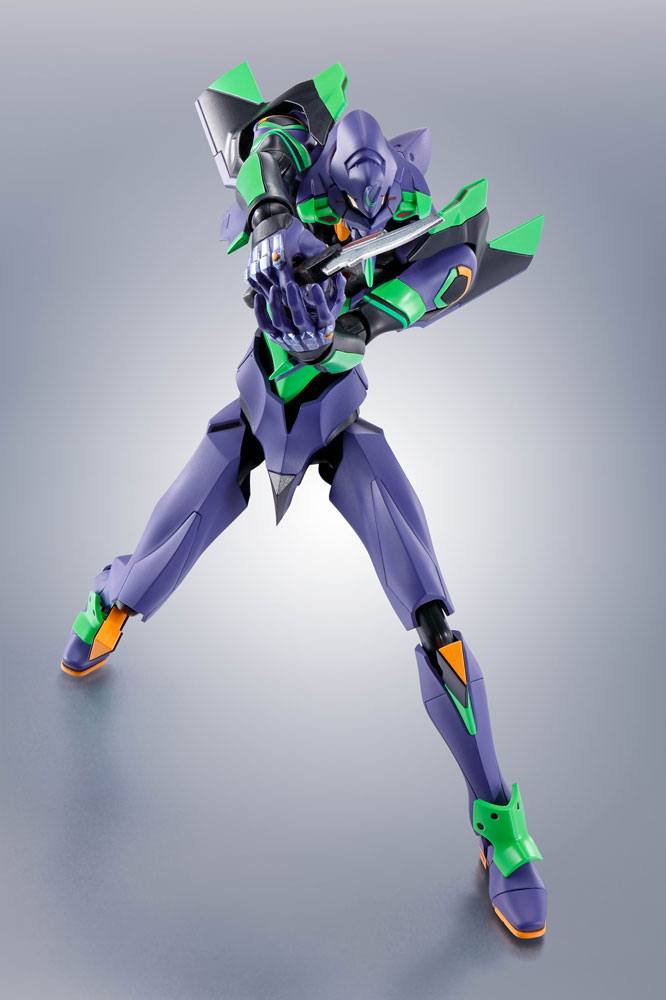 Evangelion: 3.0+1.0 Thrice Upon a Time Robot Spirits Action Figure Side EVA Evangelion Test Type-01 + Spear of Cassius Renewal Color Edition Reissue
