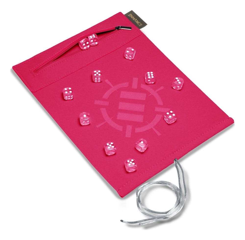 Enhance Tabletop Accessories Roll on a Scroll Dice and Rolling Mat Pink