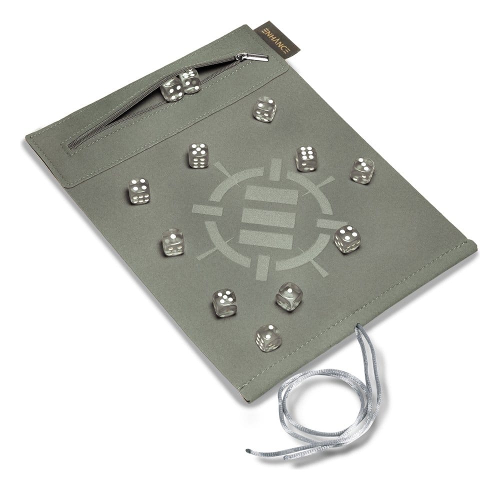 Enhance Tabletop Accessories Roll on a Scroll Dice and Rolling Mat Silver