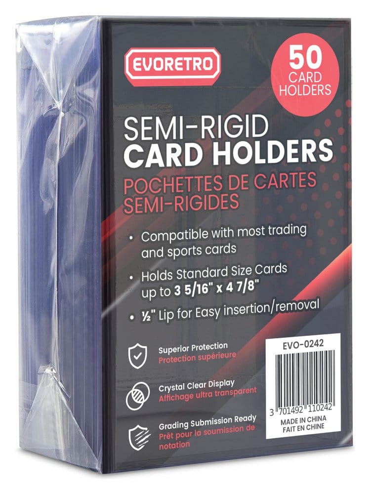 Evoretro Card Holders 200-Pack Semi-Rigid 8 x 12 cm