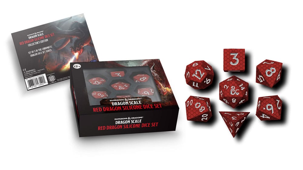 Dungeons & Dragons Premium Silicon Dice Set Dragon Scale Red (7)