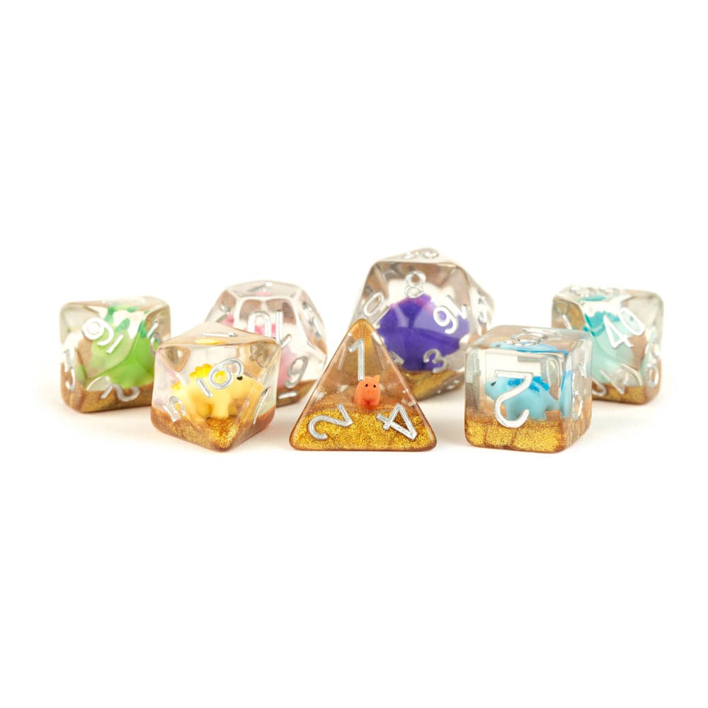 FanRoll Dice Set Rainbow Dinosaur (7)