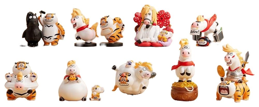 Alexander The Fat TigerBlind Box Mini Figures The Real Crazy Horse Display (8)