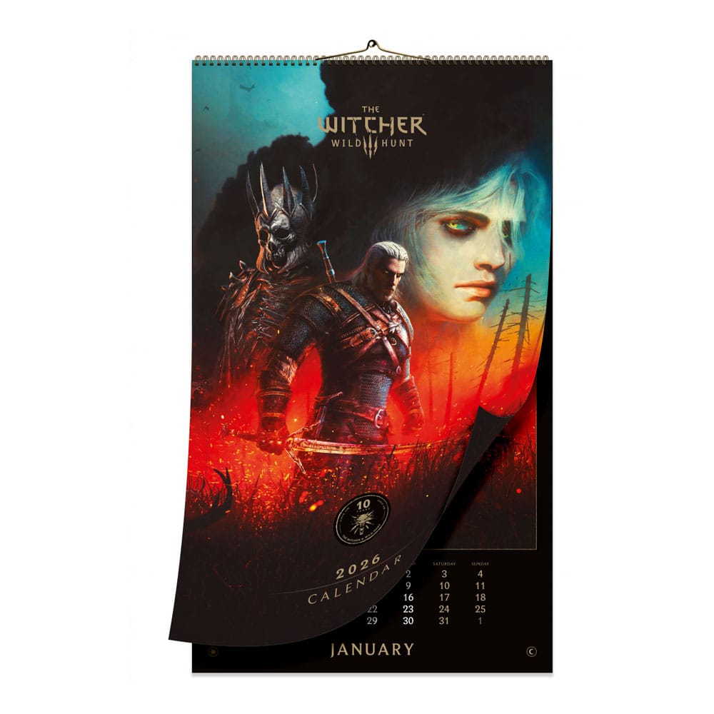 The Witcher 3: Wild Hunt Calendar 2026 10th Anniversary