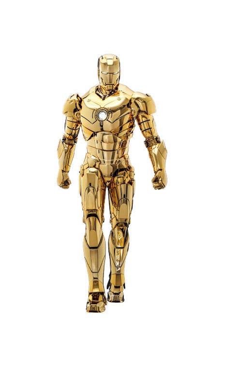 Iron Man Movie Masterpiece Diecast Action Figure 1/6 Iron Man Mark III (Gold Color Version) Hot Toys Exclusive 33 cm