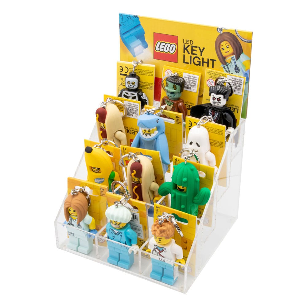 LEGO Acryl Counter Display with 12 Light-Up Keychains