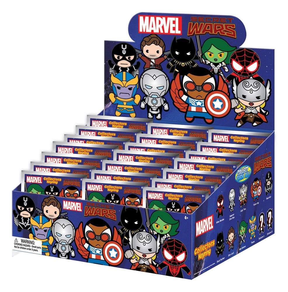 Marvel Secret Wars 3D PVC Bag Clips Series 1 Blind Bag Display (24)