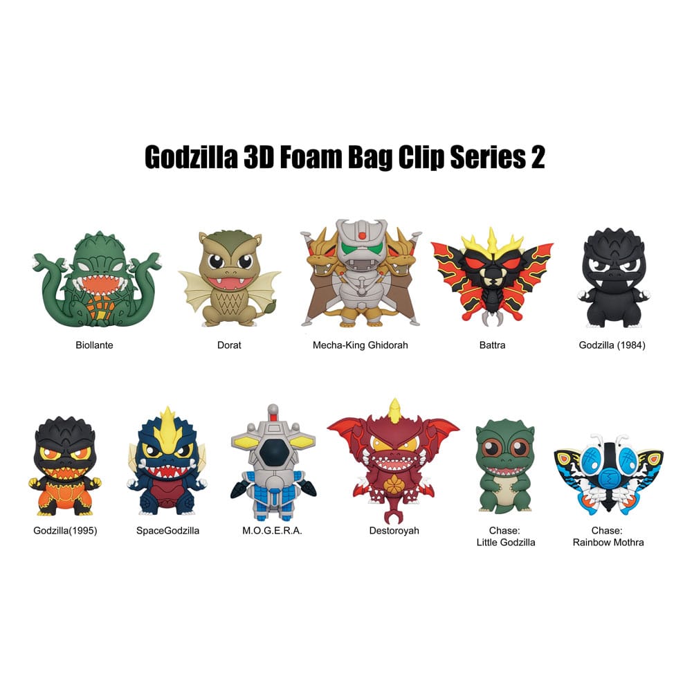 Godzilla 3D PVC Bag Clips Series 2 Display (24)