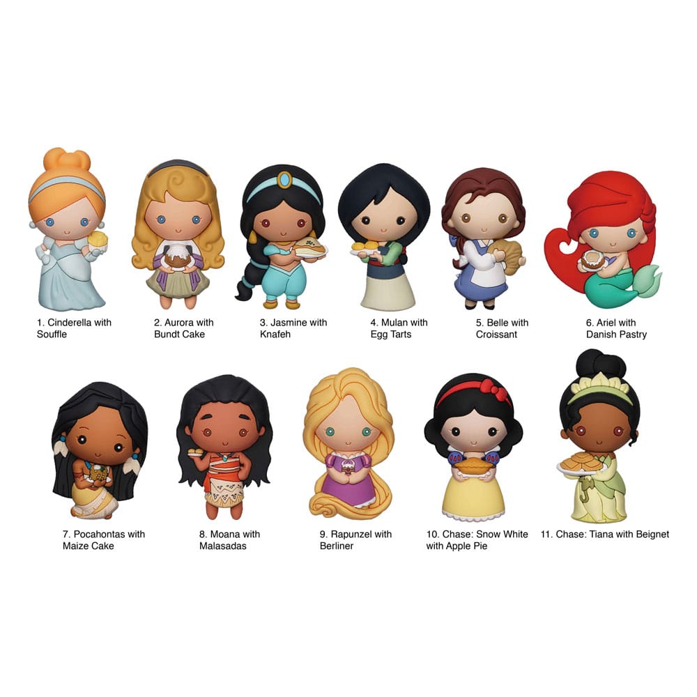 Disney PVC Bag Clips Princess with Food Series 44 Display (24)