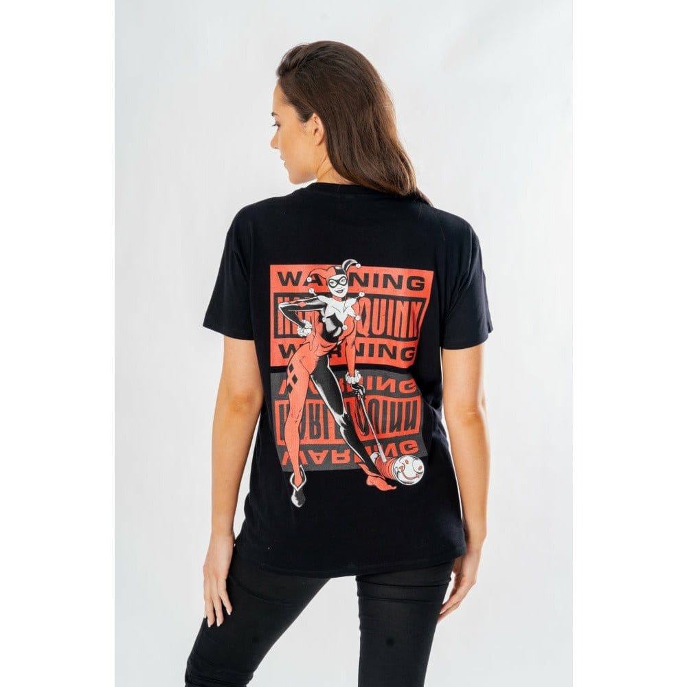 DC Comics T-Shirt Harley Quinn Front Back Warning Size XXL