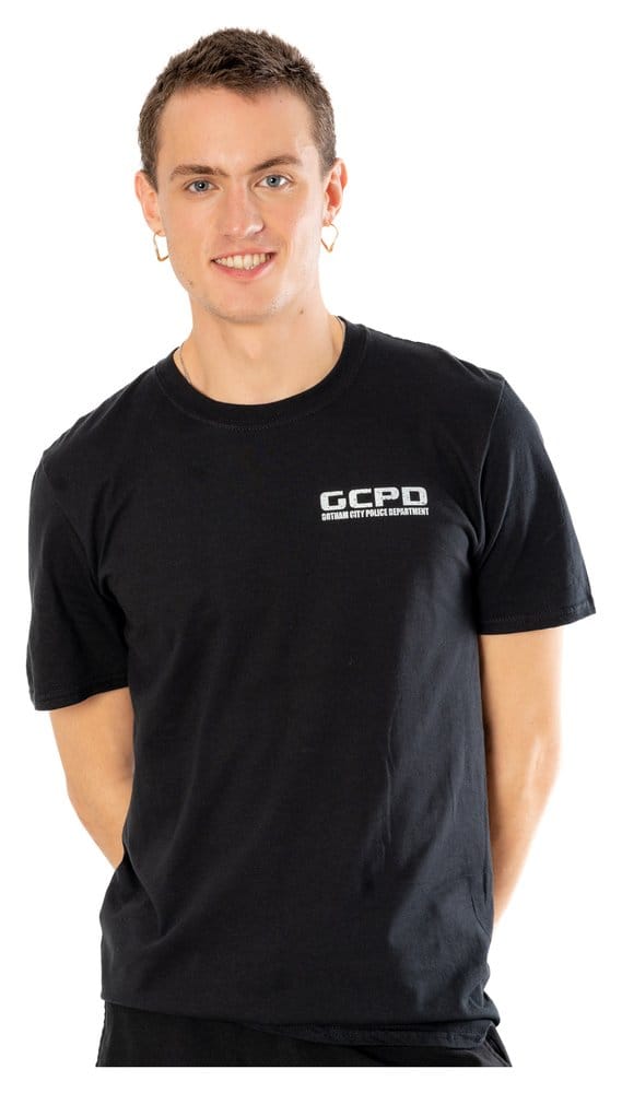 Batman T-Shirt Arkham City GCPD Front Back Size L