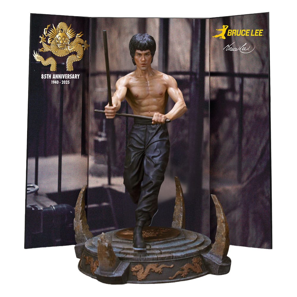 Enter the Dragon Movie Statue 1/6 Bruce Lee Kali Sticks Fight Deluxe Basement Version 30 cm