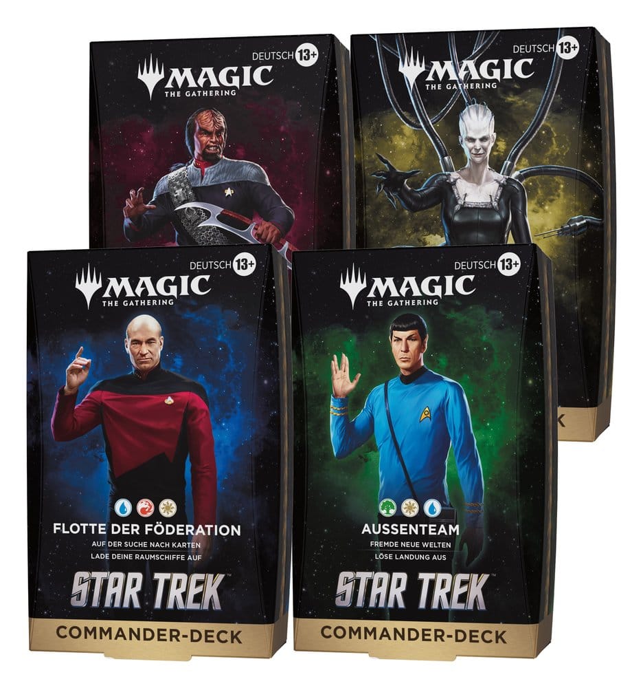 Magic the Gathering Star Trek Commander Decks Case (4) german