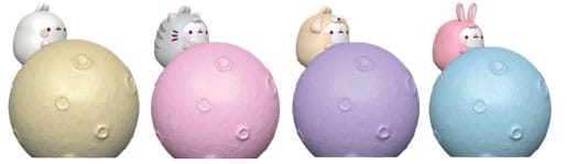 Molang Little Moon Light Series Mini Figures Hello Kitty and Friends 8 cm Display (12)