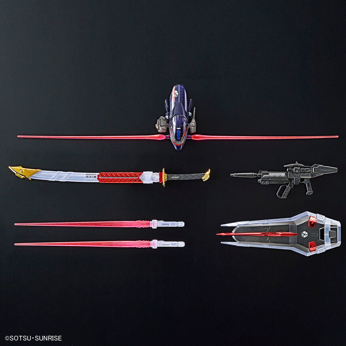MG 1/100 Gundam Base Limited Gundam Astray Red Frame Flight Unit Plated Frame / Clear Color