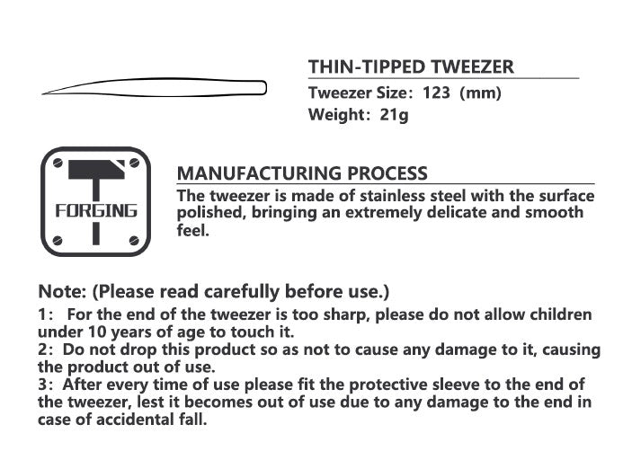 Dspiae AT-TZ01 Thin-Tipped Tweezer