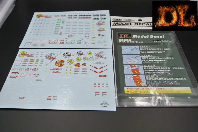D.L Model Decal - P02 - PG MBF-P02 Gundam Astray Red Frame 1/60