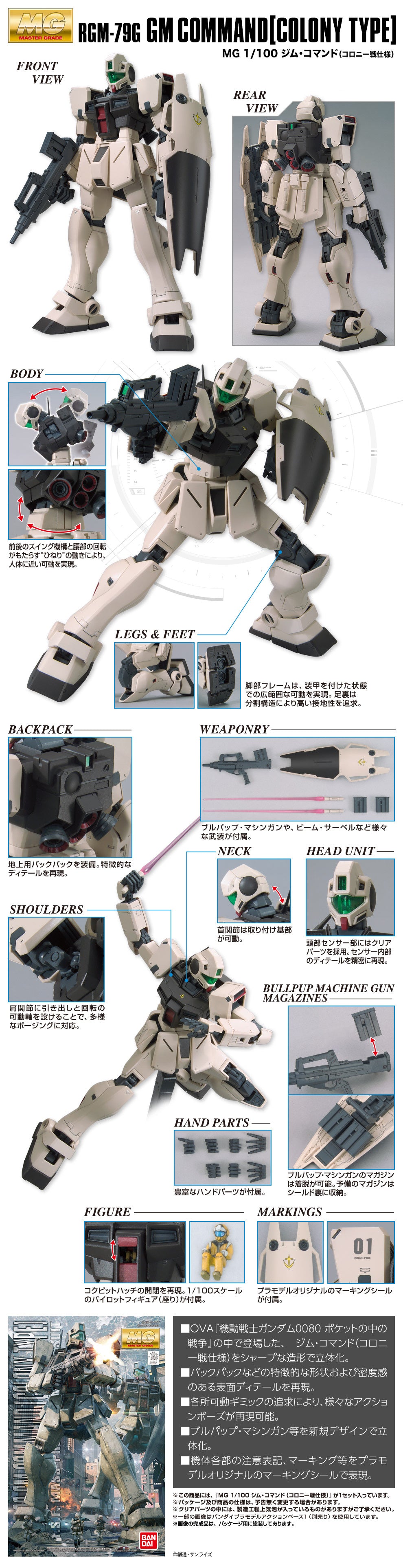 MG RGM-79G GM Command (Colony Type) 1/100