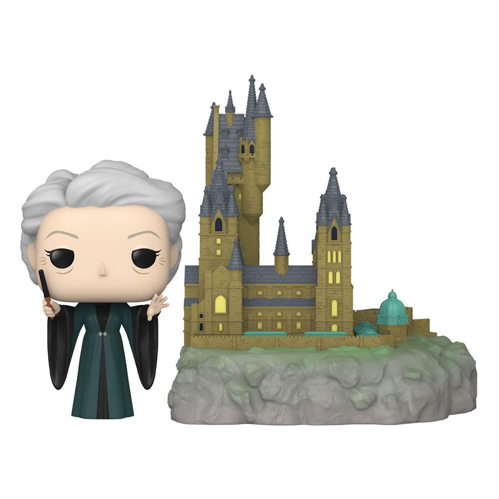 Harry Potter – Kammer des Schreckens Jubiläums-POP! Town Vinylfigur Minerva mit Hogwarts 9 cm