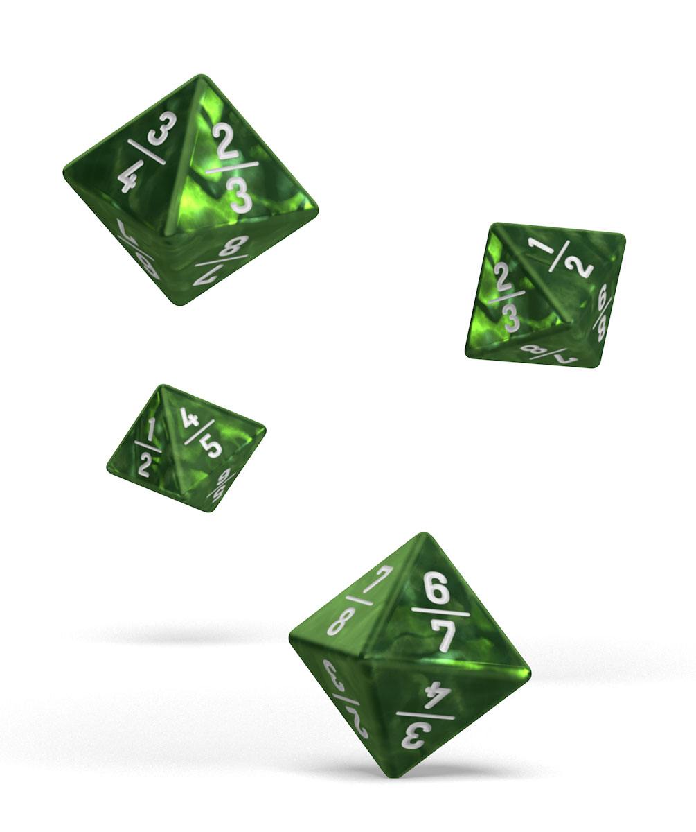 Oakie Doakie Dice D8 Würfel 18 mm Goyf-Marmor – Grün (4)