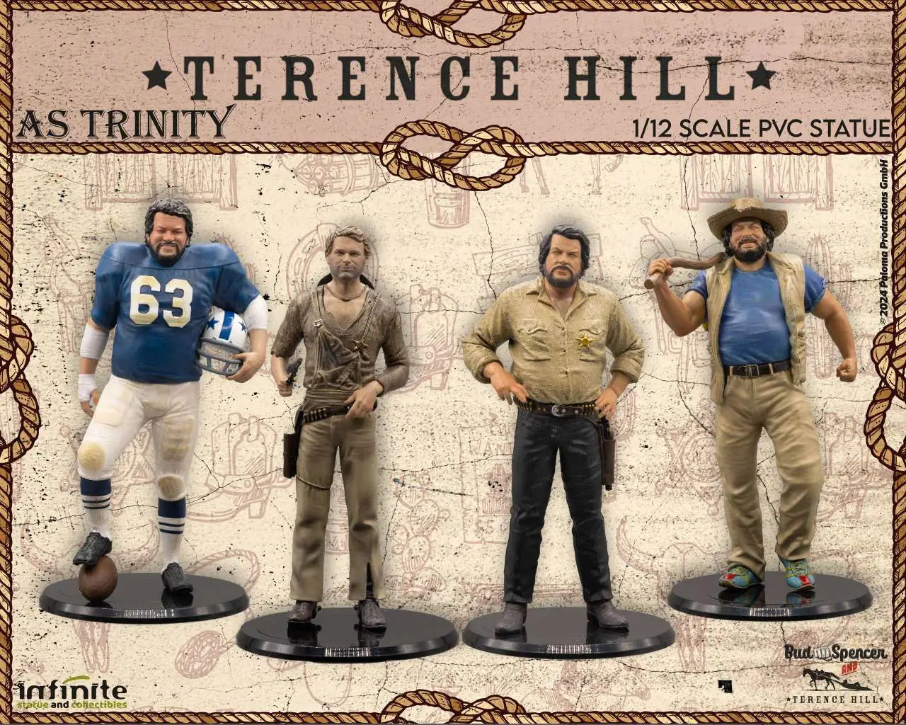 TERENCE HILL AS TRINITY 1/12 PVC STATUE