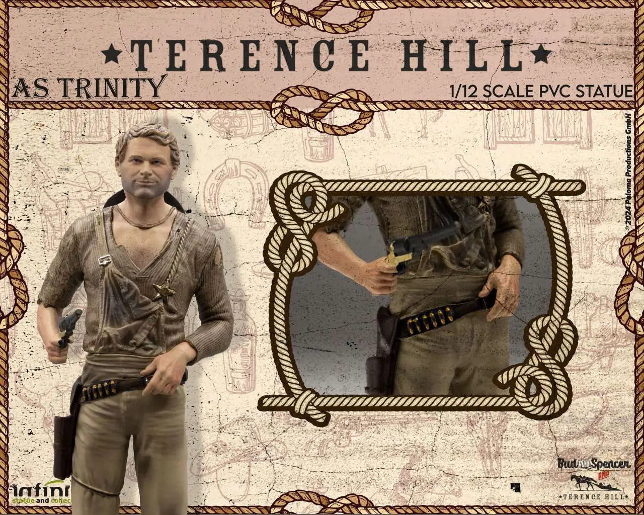 TERENCE HILL AS TRINITY 1/12 PVC STATUE