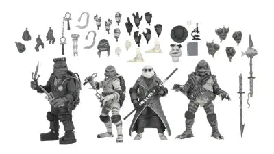 UM X TMNT TURTLES BLACK & WHITE 4PACK AF