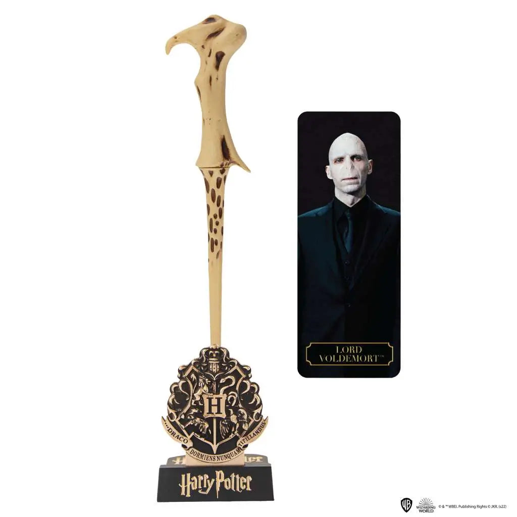 HARRY POTTER VOLDEMORT WAND PEN IN STAND