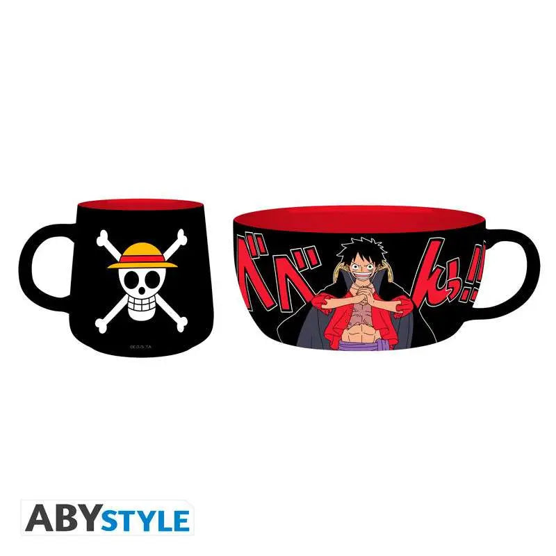 ONE PIECE LUFFY BREAKFAST SET MUG & BOWL