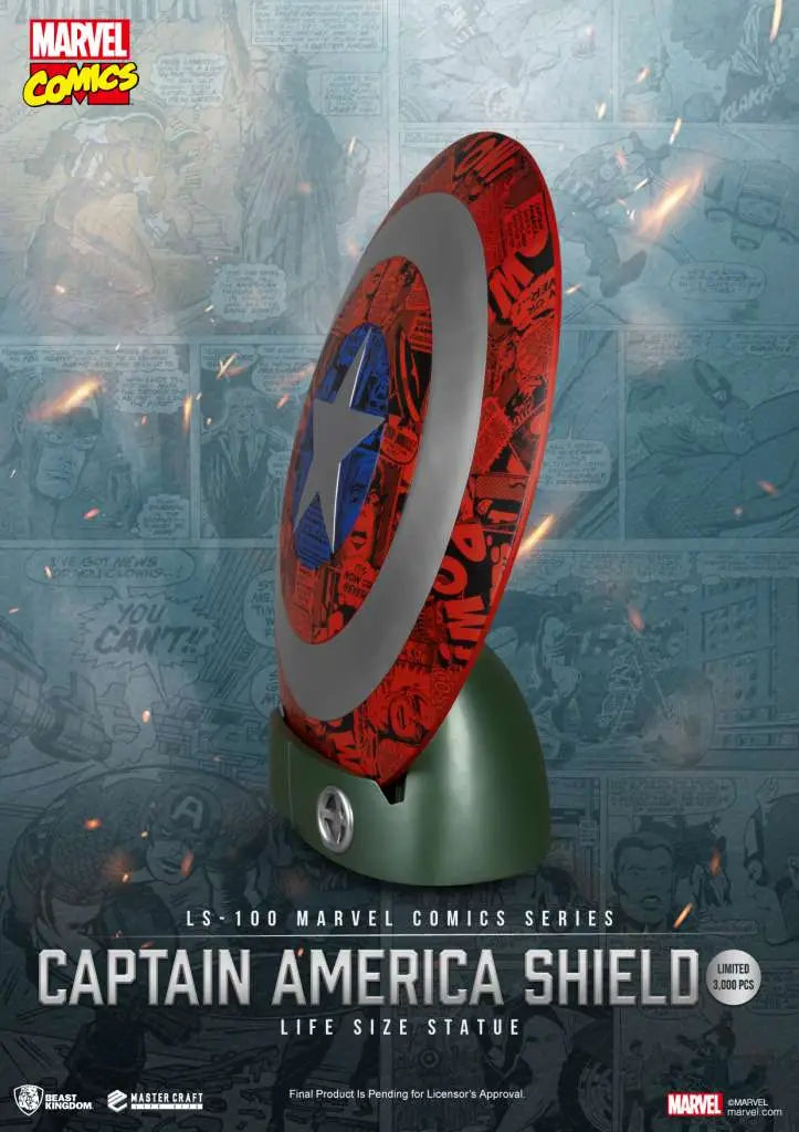 MARVEL COMICS SERIES CAPTAIN AMERICA SHIELD LIFE SIZE ST