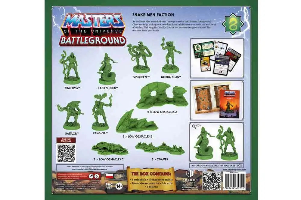 MASTERS OF THE UNIVERSE BATTLEGROUND - WAVE 8: SNAKE MEN FACTION - VERSION FRANCAISE