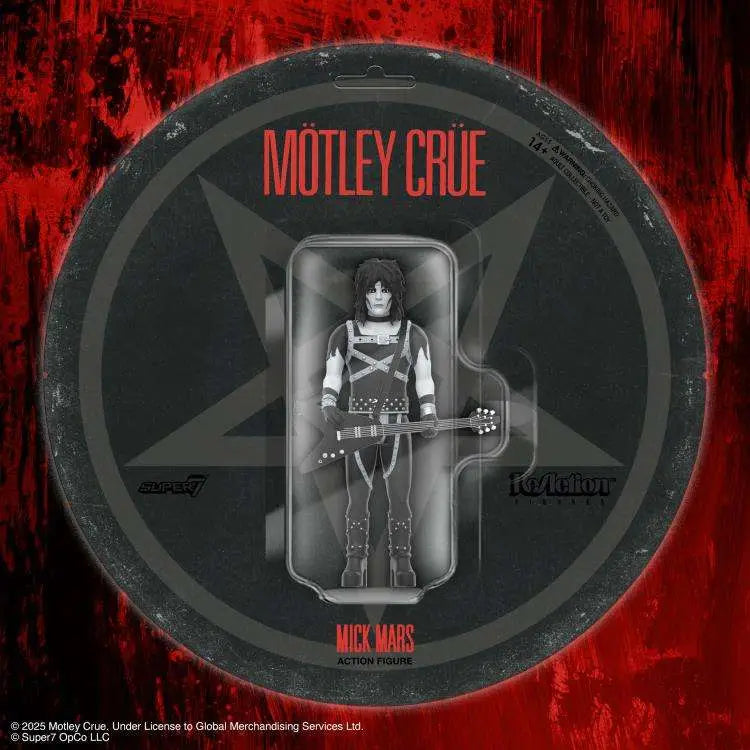 MOTLEY CRUE REACTION MICK MARS SHOUT AT THE DEVIL B&W FIGURE